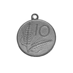 Ciondoli in Zama Monete 10Lire Silver 22mm (CNZM001-S)