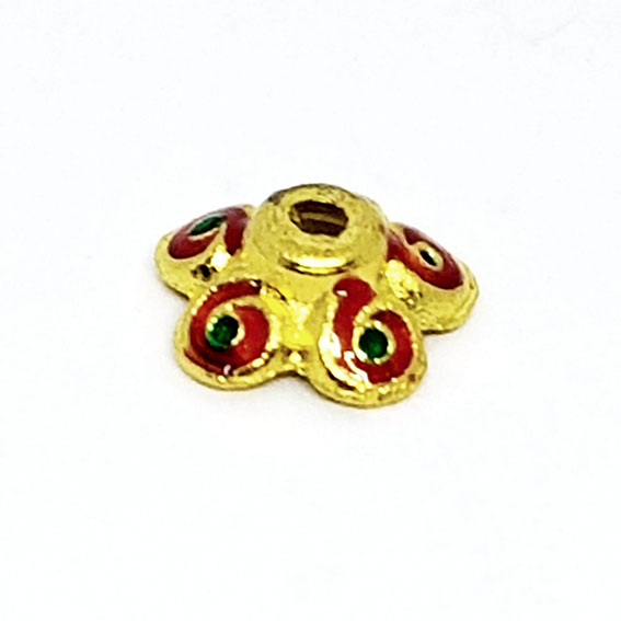 Copri Perle in Ottone Smaltato su Base Oro 10mm (CPOT010)