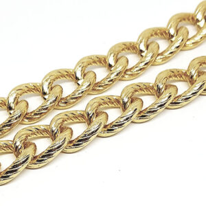 Catena in Alluminio Diamant Torcion Oro 13x10mm (CTAL003-O)