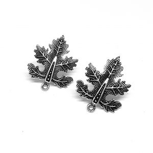 Perni in Zama Foglia Silver 20x22mm (168S)