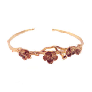Bracciali in Ottone con Fiori Regolabile Rosè (BRCOT002)
