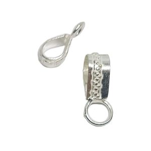 Contro Maglie in Ottone Lavorate Argento 20mm