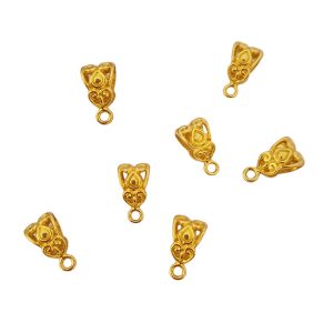 Contro Maglie in Metallo Lavorate Oro 12mm