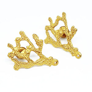 Perni in Zama Rametto di Corallo Oro 19x24mm (9)