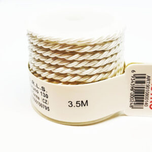 Cordino Intrecciato in Lycra Bianco 4mm