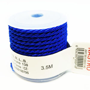 Cordino Intrecciato in Lycra Blu 4mm