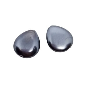 Gocce di Perle di Maiorca Grigio Fumè 13x15mm Piatte