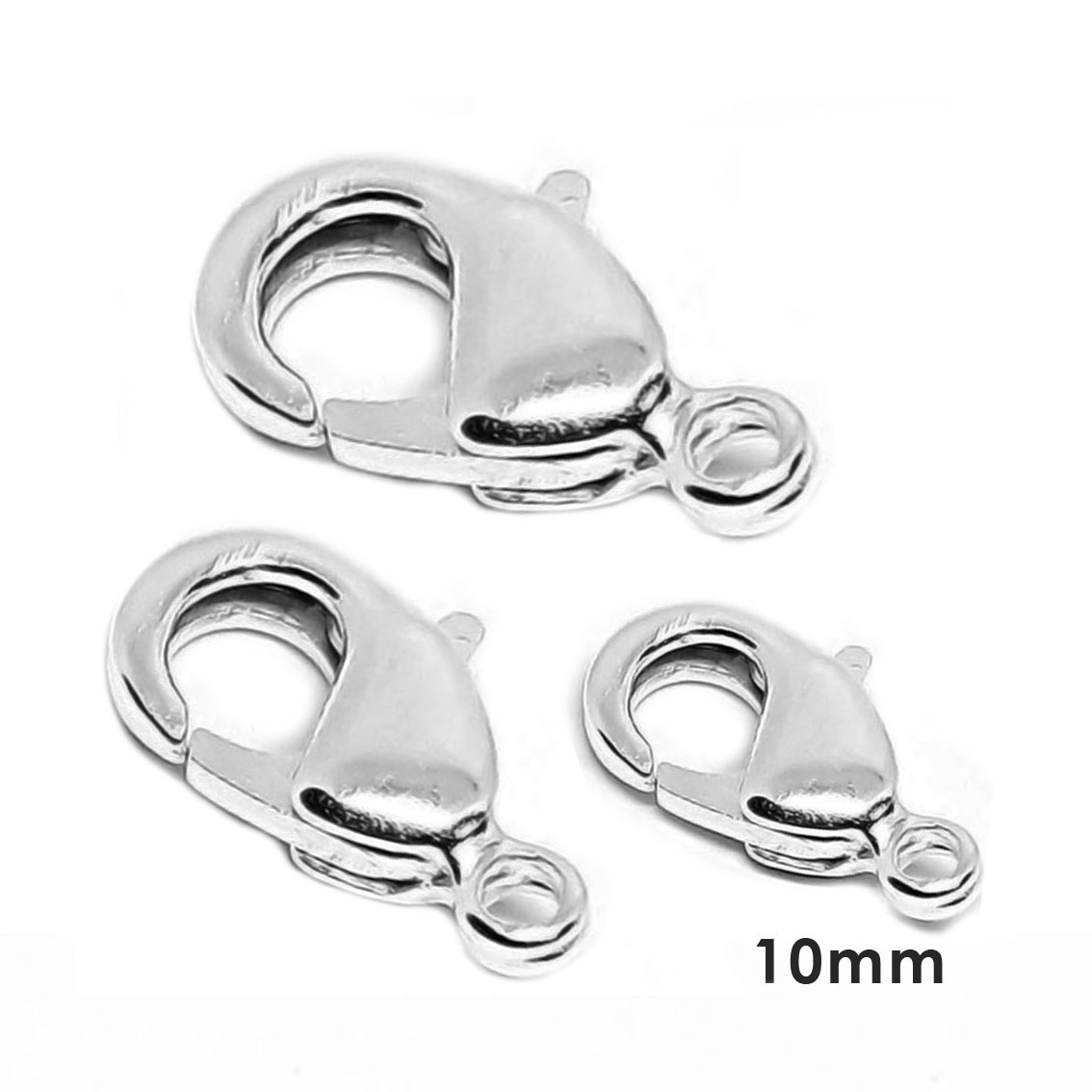 Chiusure Moschettone in Ottone Silver - immagine 4