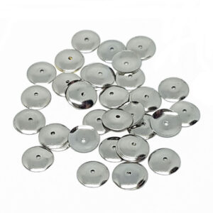 Copri Perle in Metallo Lisce Silver 8mm (CPOT016-S)