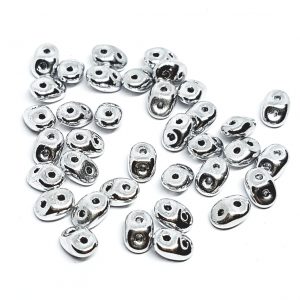Perline Superduo 5x2mm Silver (25309)