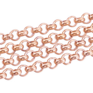 Catena in Acciaio modello Rolò Rosè 3mm