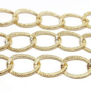 Catena in Alluminio Modello Piatto Oro 15x20mm (CTAL041-O)