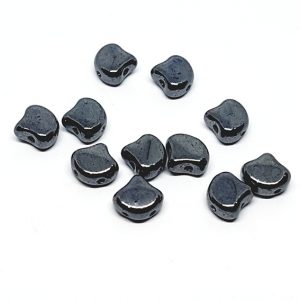 Perline Ginko Gunmental 7,5mm