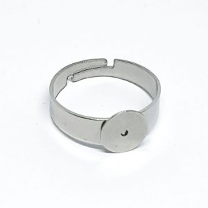 Base per Anello in Acciaio Silver 10mm