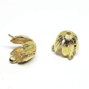Copri Perle in Ottone Petalo Oro 15x22mm (FNOT023-O)