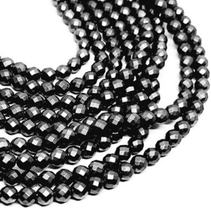Filo di Ematite Naturale Opaco Esagonale 4mm (EMFL013)