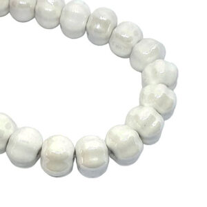 Pietre in Ceramica Bombette Schiacciate Bianco 8x12mm (PTRCR056-BN)