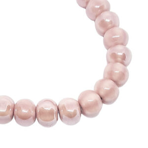 Pietre in Ceramica Bombette Schiacciate Rosa 8x12mm (PTRCR056-RO)