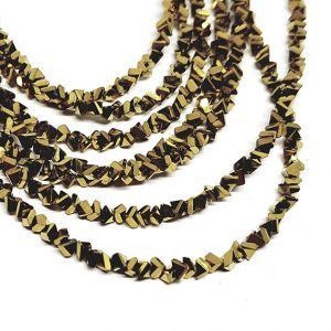 Chips in Vetro Oro 3x4mm
