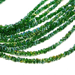 Chips in Vetro Verde Crystal AB 3X4mm