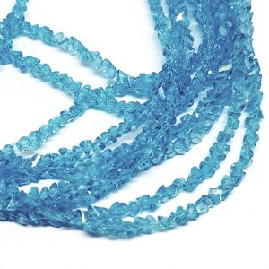 Chips in Vetro Turchese Crystal AB 3x4mm