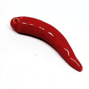 Cornetto in Ceramica Porta Fortuna Rosso 3cm (CMRM095-RS)
