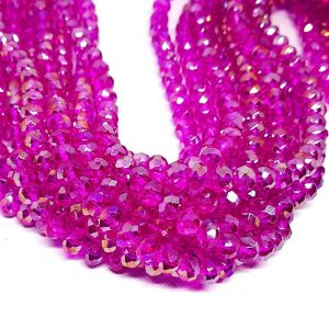 Cipollotti in Vetro Fucsia Crystal AB 4x6mm (CPLA037)