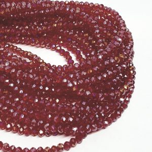 Cipollotti in Vetro Rosso Crystal AB 3X4mm (CPL028AB)