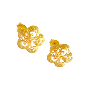 Orecchini in Argento 925 Fiore Lavorato 10mm (ARG050)
