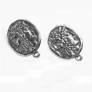 Perni in Zama Moneta Giano Bifronte Silver 21x25mm (327)