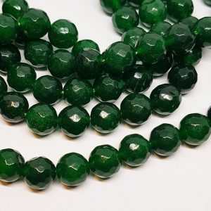 Pietre di Agata Verde Scuro Sfaccettata 10mm (PTAG031)