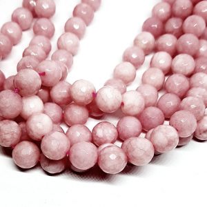 Pietre di Giada Sfaccettata Rosa 10mm (PTGD078)