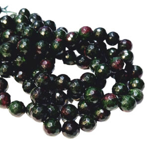 Pietre di Agata Verde Scuro Sfaccettata 12mm (PTAG086)
