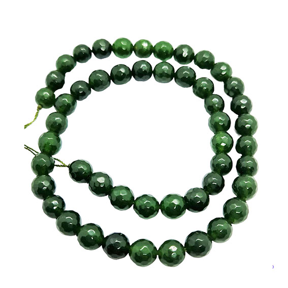 Pietre di Agata Verde Scuro Sfaccettata 8mm (PTAG032)