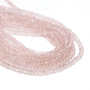 Cipollotti in Vetro Rosa Baby Crystal 3x4mm (CPL021)