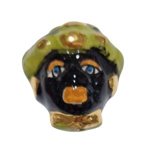 Ceramica di Caltagirone Mori Africani Verde 34x36mm (011-VD)