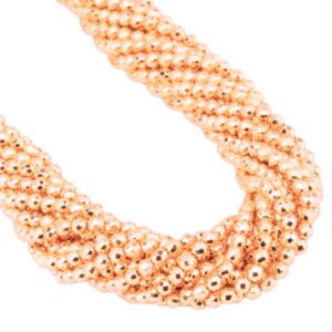 Filo di Ematite Esagonale Oro Rosa 8mm (EMFL119-R)