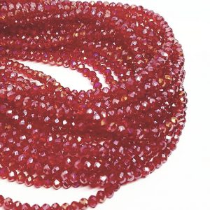 Cipollotti in Vetro Rosso Crystal AB 6x8mm (CPLA137)
