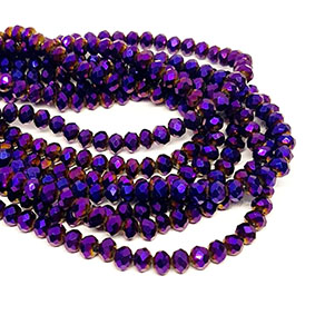 Cipollotti in Vetro Viola Rainbow 6x8mm (CPL125)