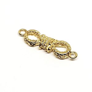 Distanziatori in Zama Nodo 9x26mm Oro (DSZM142-O)