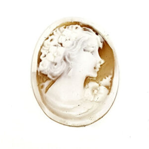 Cammeo in Corniola Dea 22x30mm Circa Lato Destro