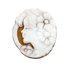 Cammeo in Corniola Dea 20x25mm circa Lato Sinistro