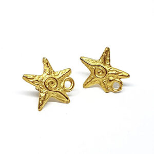Perni in Zama Stella con Ghirigoro 12x15mm Oro (228)