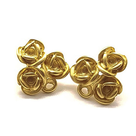 Perni in Zama Tre Roselline 16x18mm Oro (153)