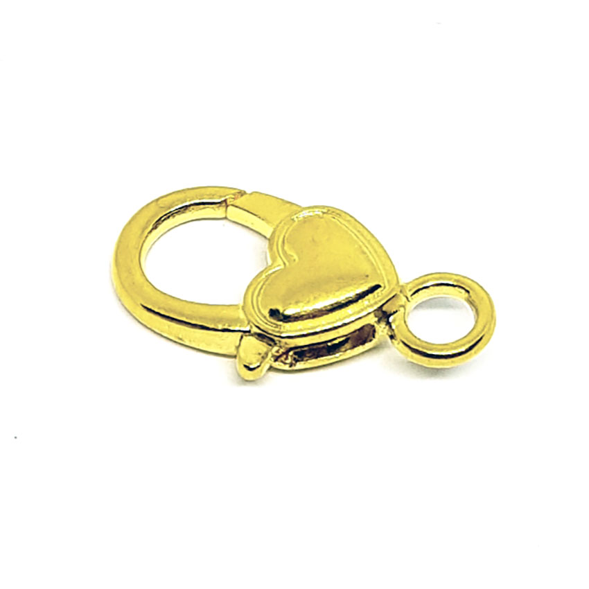 Chiusure in Metallo Moschettone con Cuore 12x26mm - immagine 2