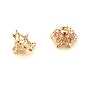 Copri Perle in Ottone Con Asole Apribili 10mm (CPOT036)