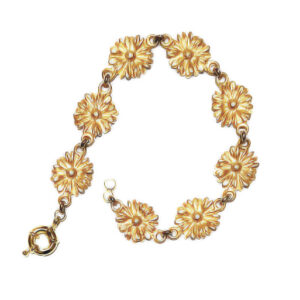 Creazioni Artigianali Bracciali in Zama con Margherita Oro (CRZ013-O)