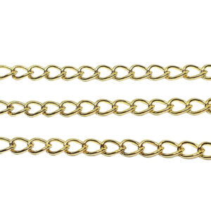 Catena in Acciaio Forzatina Oro 3x4mm