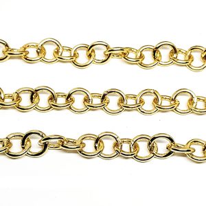 Catena in Alluminio Round Oro 10mm (CTAL056-O)