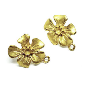 Perni in Zama Fiore Cinque Petali 18x20mm Oro (51)